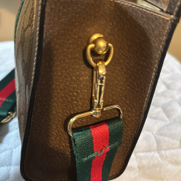 Gucci Ophidia Cherry Clutch-EUC Velcro Closure Added D Rings & Unbranded Strap - Picture 15 of 15